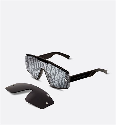 dior mu sunglasses|Diorxtrem MU Black Mask Sunglasses with Interchangeable .